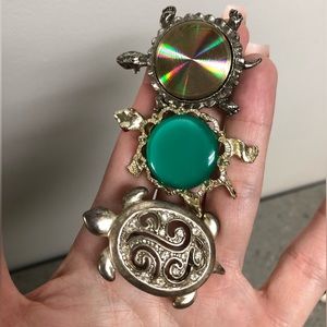 Set of 3 Vintage Turtle Brooches